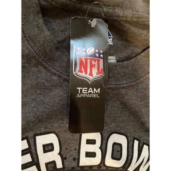 Super Bowl 50 Shirt Carolina Panthers Denver Broncos Gray NWT Size Large - Picture 4 of 7